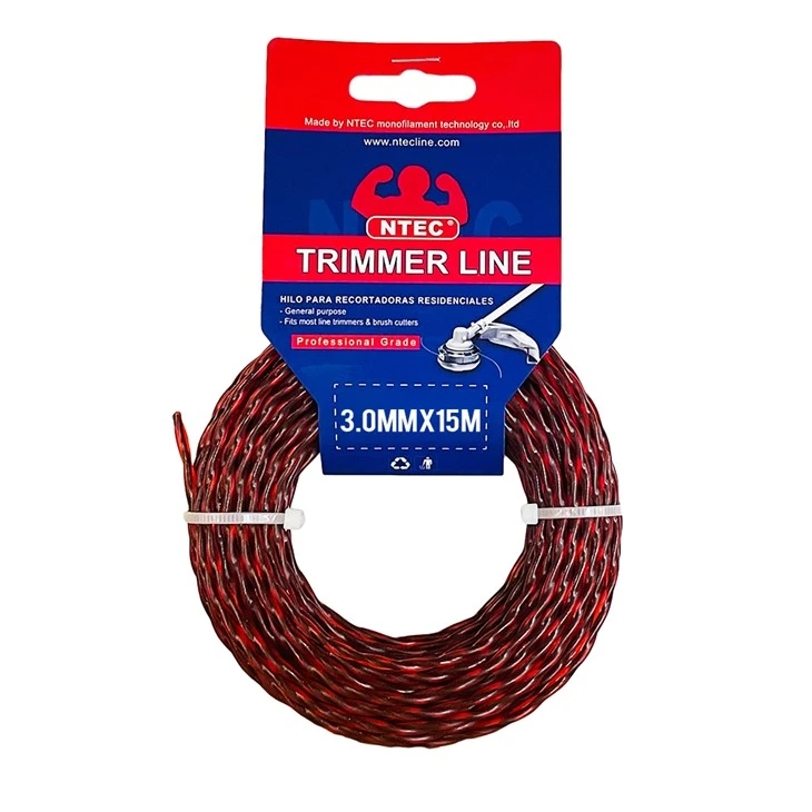 NTEC Trimmerfaden Ellipse Twist 3 mm-15M Recd Black Color